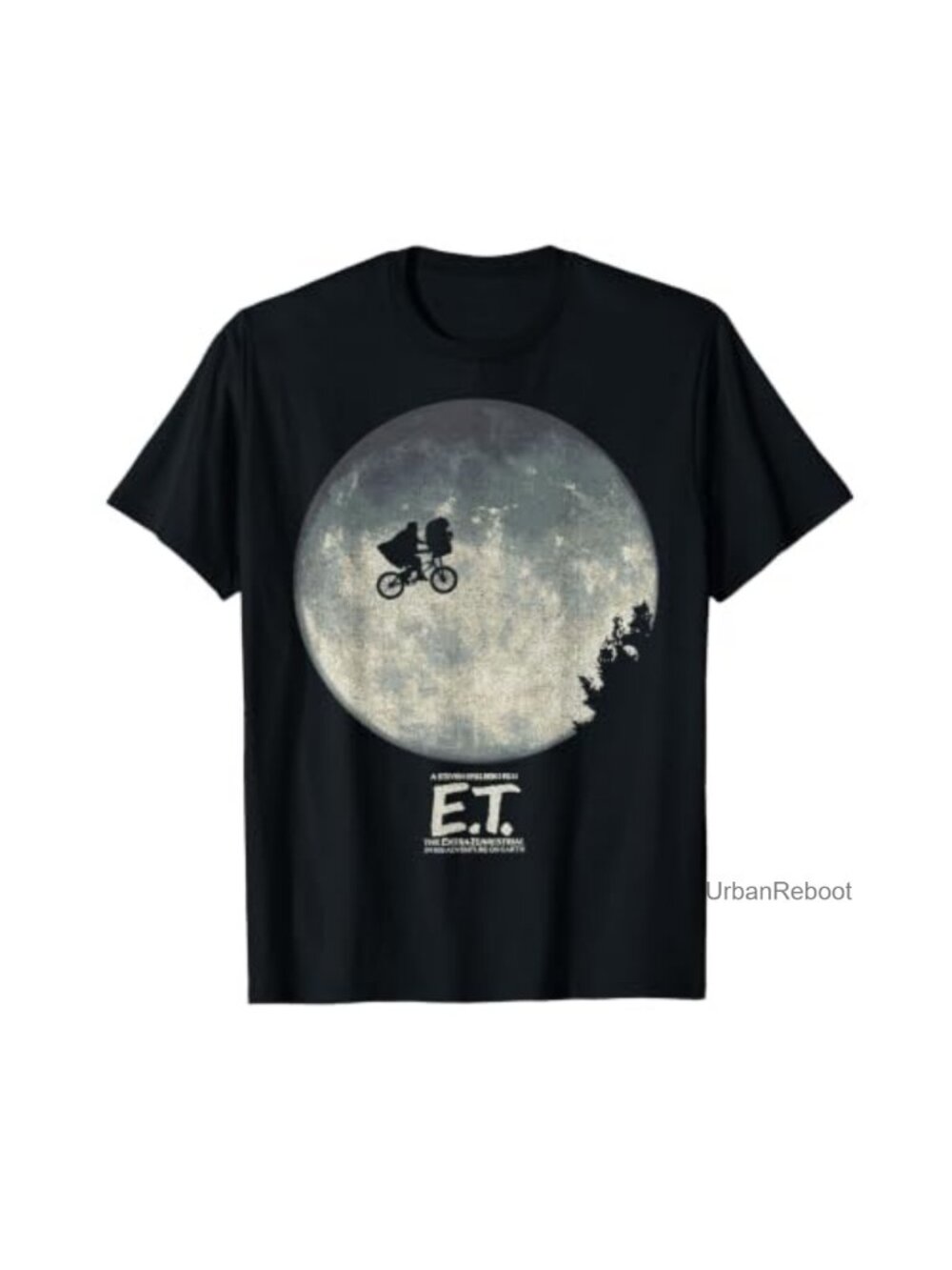 E.T. Flying Bike Scene Graphic Tee Officially Licensed Movie T-Shirt